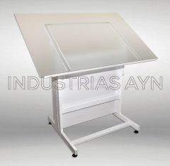 Mesa de Dibujo Técnico con Tablero de Vidrio Arenado
